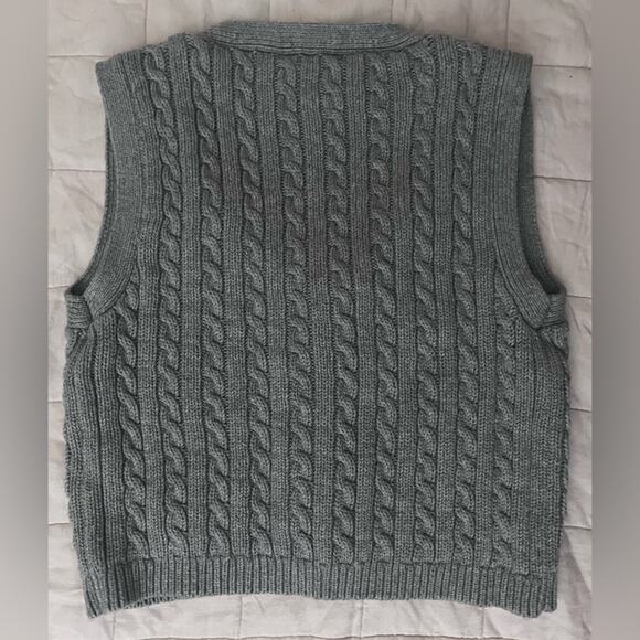 A&F Mara Cable Knit Gold Button Down Sweater Academia Preppy Old Money - Small - Picture 5 of 10